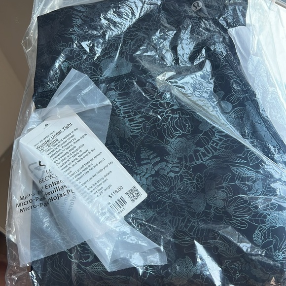 NEW Lululemon Wunder Under Tight 25” Metallic Blue Gray Shine Gym Leggings 14 - Picture 5 of 7